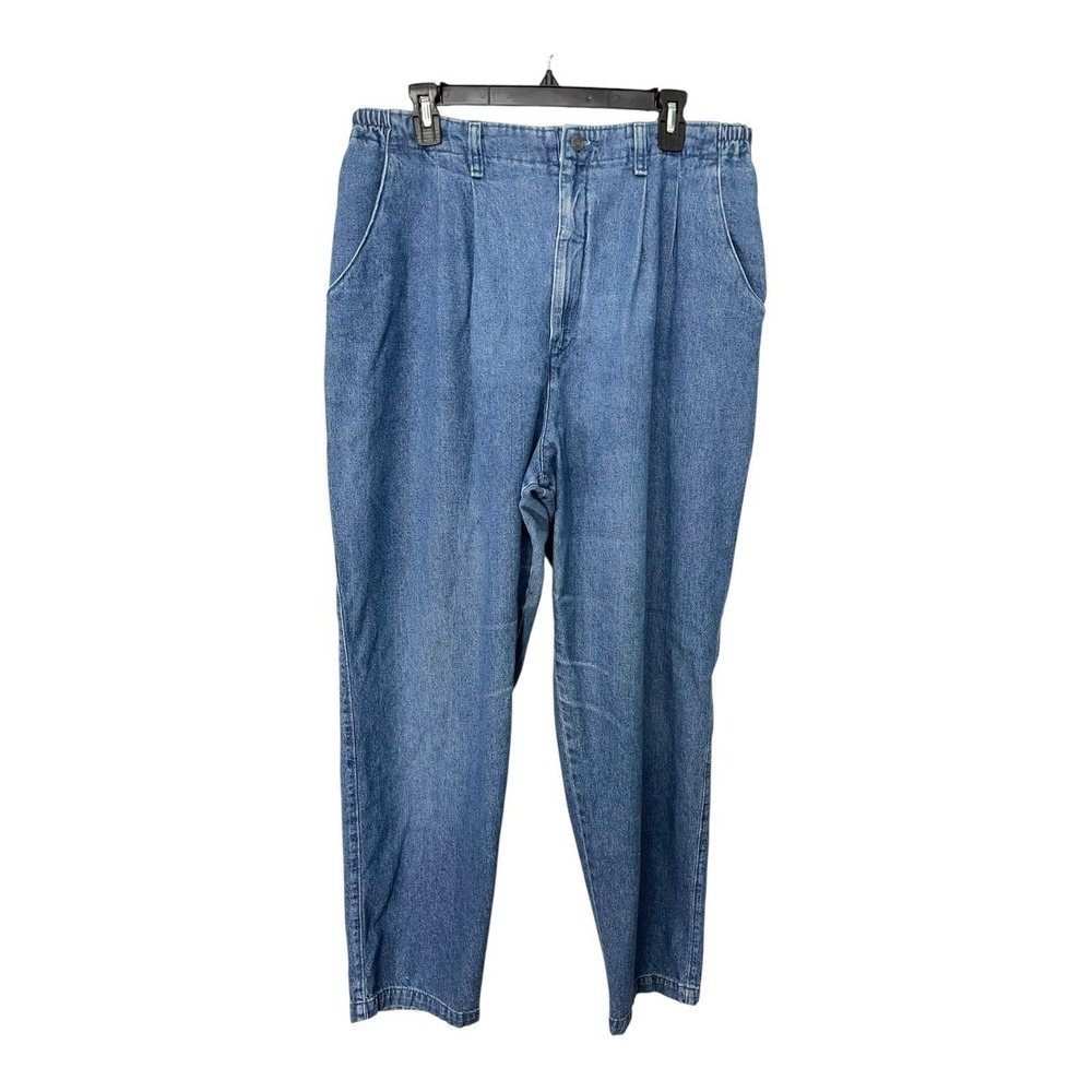 Vintage Lee Casual 18M Jeans Elastic Waist‎ 34x29.5 Tapered Grandma Mom Jeans